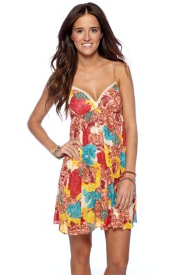 Chord Floral Printed Baby Doll Dress