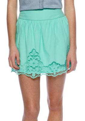 Stoosh Embroidered Hem Skirt