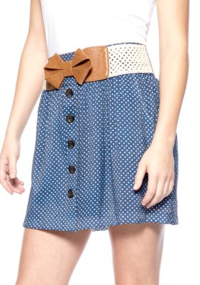Stoosh Belted Dot Skirt