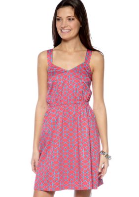ellen & ollie Gathered Waist Criss-Cross Back Dress