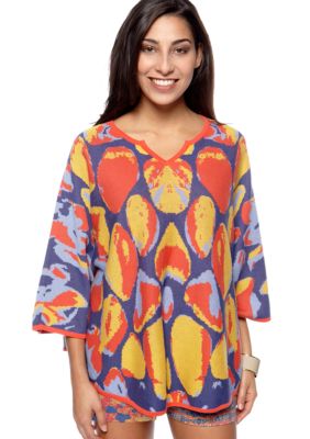 Jazsalyn Knit Jacquard Cape