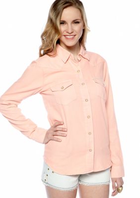 Rebellious One Solid Jean Shirt