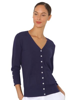Isaac Mizrahi New York Button Cardigan with Pockets
