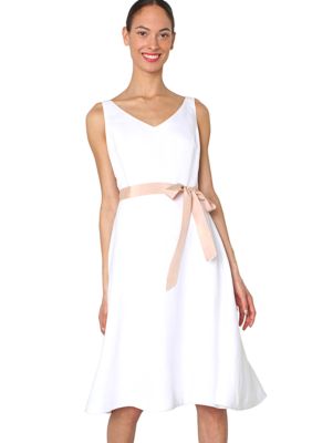 Isaac Mizrahi New York Ribbon Belted A-line Dress