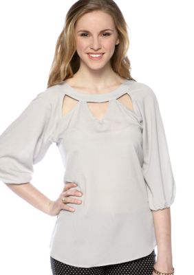 Lily White Cut Out Blouse