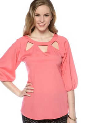 Lily White Cut Out Blouse