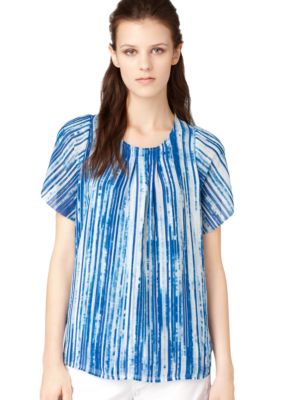Calvin Klein Jeans Printed Pin Tuck Top