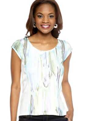 Calvin Klein Jeans Mixed Media Scoop Neck Tee
