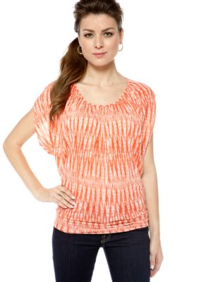 Calvin Klein Jeans Sleeveless Ikat Printed Drape Top