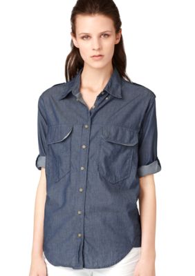 Calvin Klein Jeans Denim Button Down Top