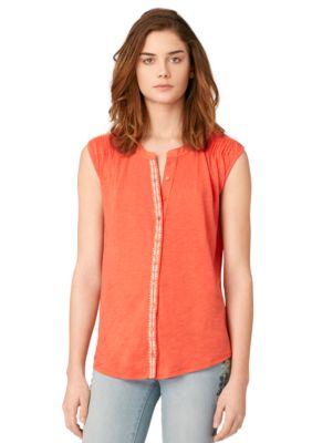 Calvin Klein Jeans Shoulder Tuck Button Down Top