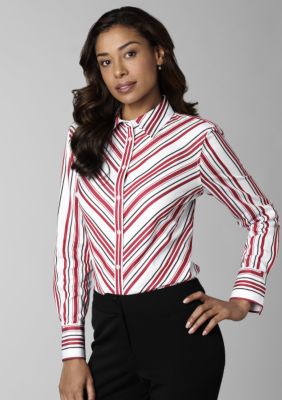 Jones New York Signature Bias Stripe Shirt