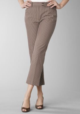 Jones New York Signature Striped Slim Capri