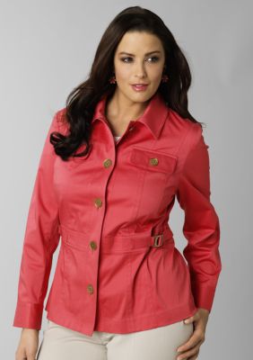 Jones New York Signature Plus Size Button Front Jacket