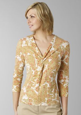 Jones New York Signature Paisley Twist Top