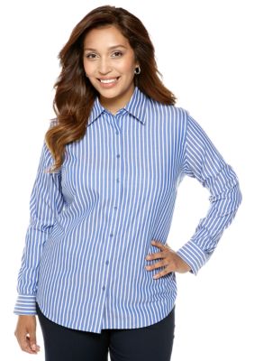 Jones New York Collection Plus Size Easy Care Stripe Shirt