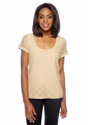 Jones New York Signature Lace Front Top