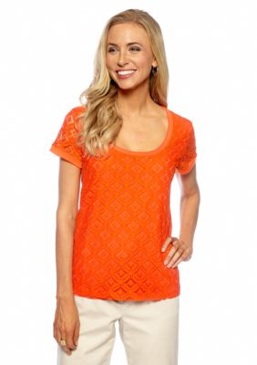 Jones New York Signature Lace Front Top