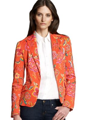 Jones New York Signature Fitted Print Blazer