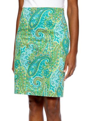 Jones New York Signature Printed Pencil Skirt
