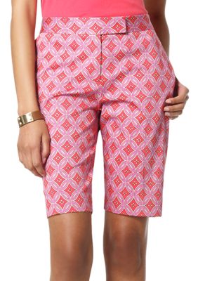 Jones New York Signature Printed Tailored Bermuda Short