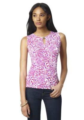 Jones New York Signature Petite Faux Wrap Top