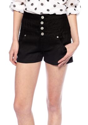 Almost Famous High Waist Button Front Shorts