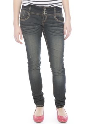 Almost Famous Three Button Heavy Stitch Denim