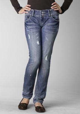 Almost Famous Skinny Jean With Cross Detail Pockets