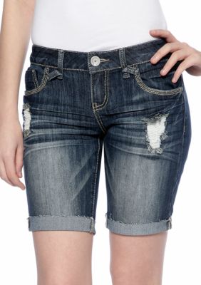 Almost Famous Destroyed Cuffed Jean Bermuda