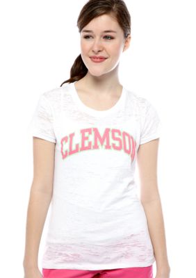 Pressbox Clemson Burn Out Crew Neck Tee