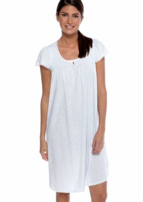 Miss Elaine Silkyknit Short Monotone Print Gown
