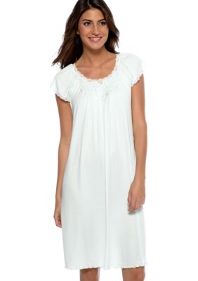 Miss Elaine Sofiknit Smocked Neck Short Gown
