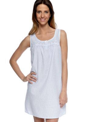 Miss Elaine Seersucker Stripe Chemise