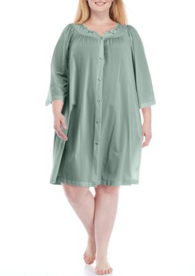 Miss Elaine Plus Size Nylon Tricot Short Robe