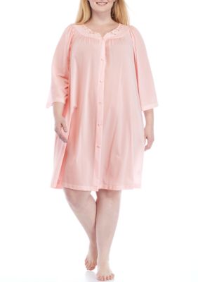 Miss Elaine Plus Size Nylon Tricot Short Robe
