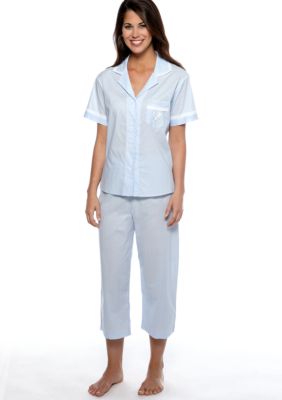 Miss Elaine Short Sleeve Capri Pajama Set