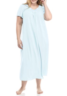 Miss Elaine Plus Size Long Nylon Gown