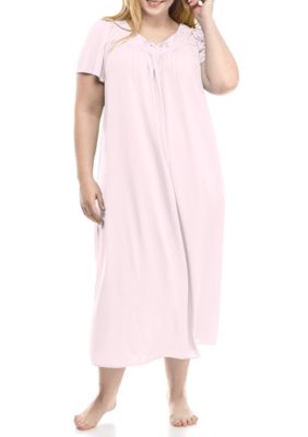Miss Elaine Plus Size Long Nylon Gown