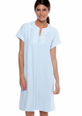 Miss Elaine Micro Terry Short Zip Lounger