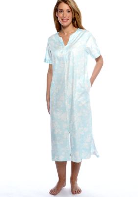 Miss Elaine Woven Sateen Long Zip Robe
