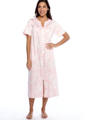 Miss Elaine Woven Sateen Long Zip Robe