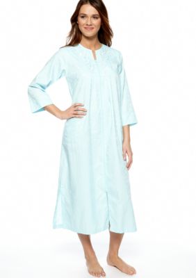 Miss Elaine Woven Jacquard Long Zipper Robe