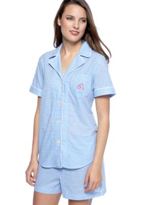 Lauren Ralph Lauren Short Sleeve Classic Boxer Pajama Set
