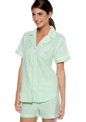 Lauren Ralph Lauren Woven Striped Boxer Pajama Set