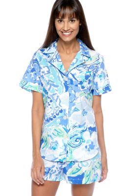Lauren Ralph Lauren Watercolor Floral Boxer Pajama Set