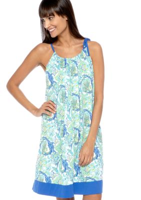 Lauren Ralph Lauren Tie Sleeve Printed Chemise