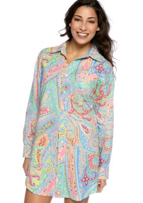 Lauren Ralph Lauren Hampton Chic Coopers Beach Woven Sleep Shirt
