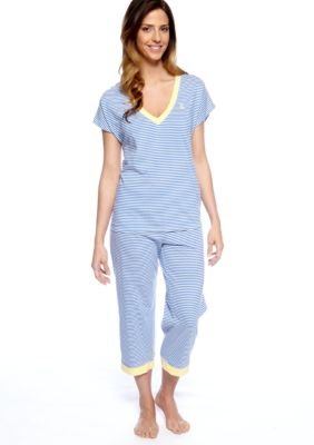 Lauren Ralph Lauren Striped Knit Pajama Set