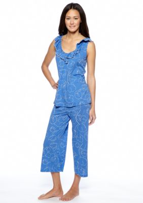 Lauren Ralph Lauren Ruffle Trim Pajama Set